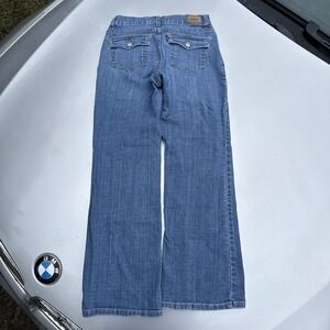 Levi's Perfectly Slimming Y2K Boot Cut Blue Jeans 8 Short Western Denim